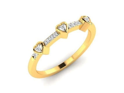 Ring 8170 Gold Ringe Diamant Schmuck Sterling Juwel Platin Herz Hochzeit Engagement druckbar wertvoll Luxus Silber 3d print model - Mito3D