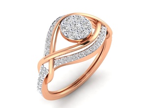 anillo 93 compromiso Boda diamante imprimible platino joyería banda oro joya cóctel brillante precioso lujo libra esterlina anillos solitario 3d print model - Mito3D