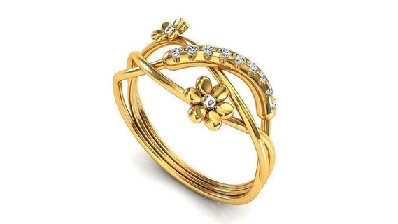 ring - 99 rings wedding engagement jewellery diamond printable gold jewelry sterling gem platinum jewel precious luxury silver 3d print model - Mito3D
