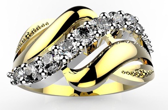 anel - cad-01 jóias ouro da forma sterling printable o engajamento de casamento platina brilhantes diamante moda beleza ruby diamant brillant prata anéis 3d print model - Mito3D