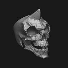 squillare cranio 02 male scheletrico gioielleria osso anelli 3d print model - Mito3D