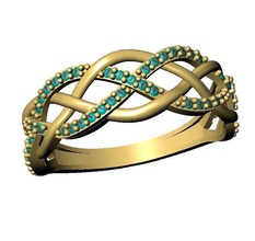 bague -anneau bijoux or shining précieux de la mode les anneaux 3d print model - Mito3D