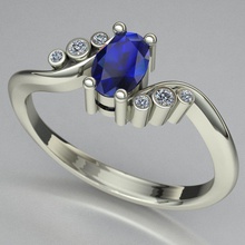 anel 0004 jóias gem ouro diamante anéis 3d print model - Mito3D