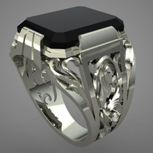 ring 0005 jewelry gold jewel gem silver rings 3d print model - Mito3D