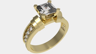 ring 001 3d printable jewelry jewel gem diamond engagement jewellery wedding gemstone gold finger gems precious diamonds brilliant gemstones stones rings jewels jewllery 3d print model - Mito3D