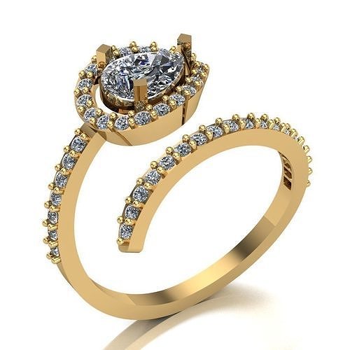 ring 003 gold jewelry silver diamond jewellery jewel engagement wedding fashion goldring pendants onsa lira rings 3D print model - Mito3D