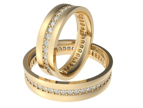 ring 0080 sizes 15-23 jewelry silver gem gold cad white jewellery diamond printable platinum wedding engagement fashion beauty rhino brilliant gemstone rings 3d print model - Mito3D