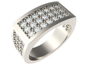 anel 0084 jóias printable platina gem de diamante prototipagem prata brilhantes ouro moda beleza diamant sterling anéis 3d print model - Mito3D