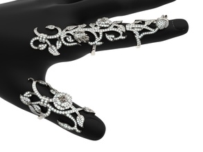 anel 0099 jóias da forma a moda ouro diamante printable de o cad mulher platina feminino beleza anéis 3d print model - Mito3D