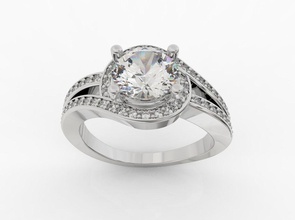 anello 009 gioielli diamante stampabile fahsion anelli 3d print model - Mito3D