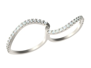 ring 0101 Schmuck Mode-ring Mode bedruckbar ist Diamant-ring gold cad diamond Frau weiblich Silber Mode-Schönheit lady Ringe 3d print model - Mito3D