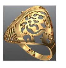 ring 01 jewelry gold gem silver jewellery rings 3d print model - Mito3D