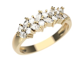 ring 0120 Schmuck Mode-ring bedruckbar ist diamond gold cad Diamant-ring Mode engagement Hochzeit Mode-Schönheit Platin Silber Ringe 3d print model - Mito3D