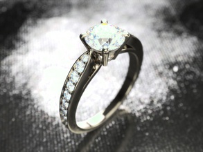 bague 0130 bijoux de l'anneau anneau mode en diamant le prototypage l'harmonie tiffany gem imprimable engagem solitaire or beauté cad les anneaux 3d print model - Mito3D