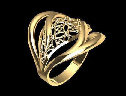 ring 014 jewelry gold jewel jewellery wedding fashion printable rings 3d print model - Mito3D