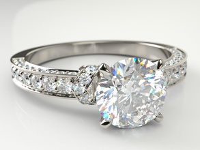 anillo 0148 joyería joya platino precioso lujo compromiso boda diamante imprimible oro moda accesorio brillante belleza vestir diamante vendimia anillos 3d print model - Mito3D