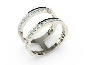 ring 0152 jewelry luxury platinum wedding engagement precious gold fashion shining diamond brilliant beauty printable brillant rings 3d print model - Mito3D