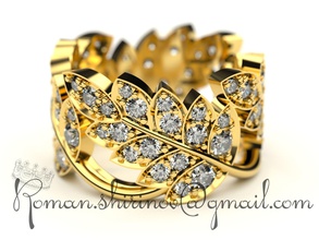 ring 0164 jewelry gold printable engagem jewellery diamond wedding fashion beauty rings 3d print model - Mito3D