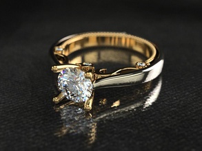 ring 0175 Schmuck prototyping Mode-ring gold-ring bedruckbar ist engagement Diamant-ring Hochzeit Ringe viragio 3d print model - Mito3D