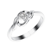 bague 018 engagement bijoux 3d de la conception brillant l'anneau mode gem or joyau dames moderne nouvelles ronde l'élégance femme womens l'engagement mariage l'amour les anneaux 3d print model - Mito3D