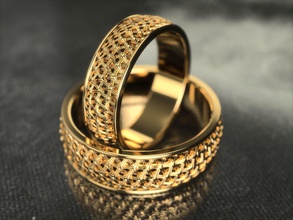anello 0190 gioielli moda stampabile di fidanzamento matrimonio d'oro anelli 3d print model - Mito3D