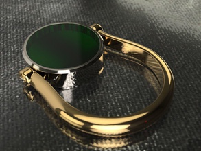 bague 0199 bijoux de la mode or l'accessoire imprimable anneau collier luxe les anneaux 3d print model - Mito3D