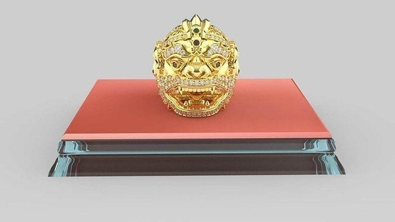 ring 01 hak numan jewelry gold rings 3d print model - Mito3D