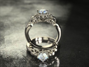 ring 0215 jewelry engagement platinum precious luxury wedding shining gold fashion printable rings 3d print model - Mito3D