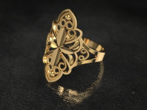 anillo 0221 la joyería de oro imprimible moda edad los anillos 3d print model - Mito3D