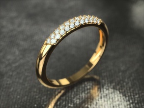 ring 0226 Schmuck Mode Luxus Hochzeit bedruckbar ist Romantik Diamant-ring Bekleidung - Zubehör gold Ringe 3d print model - Mito3D