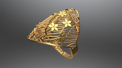 ring 02 jewelry gem gold silver rings 3d print model - Mito3D