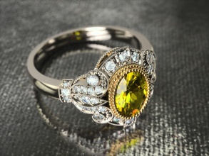 ring 0235 Schmuck kostbar Luxus - Zubehör bedruckbar ist Diamant-ring scheint Mode-ring oval Platin gem Ringe 3d print model - Mito3D