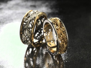 anello 0240 18 dimensioni gioielli oro stampabile matrimonio disco di platino moda prototipazione d'oro anelli 3d print model - Mito3D