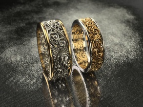 ring 0245 jewelry gold wedding precious fashion printable platinum shining love luxury elegant valentine silver rings 3d print model - Mito3D