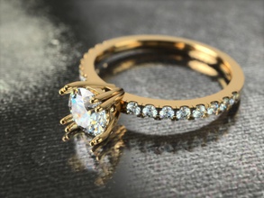 anillo 0246 la joyería imprimible el diamante de moda oro compromiso brillante y belleza joya boda diamant los anillos 3d print model - Mito3D
