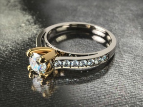 ring 0247 jewelry luxury gold platinum precious wedding engagement shining fashion printable diamond brilliant beauty brillant design apparel rings 3d print model - Mito3D