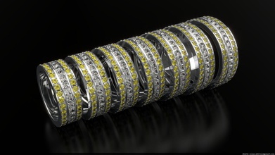 anello 0252 dimensioni 16 - 22 gioielli preziosi di lusso disco platino lucente stampabile diamanti moda d'oro brillante gemma e bellezza oro zaffiro brillant abbigliamento anelli 3d print model - Mito3D