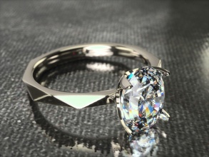 Ring 0254 Schmuck wertvoll leuchtenden Luxus Mode druckbar Diamant Juwel brillant Schönheit Gold Platin Saphir Rubin vintag Ringe 3d print model - Mito3D
