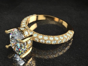 anillo 0257 joyería joya oro lujo platino brillante Moda imprimible diamante precioso accesorio belleza compromiso anillos 3d print model - Mito3D