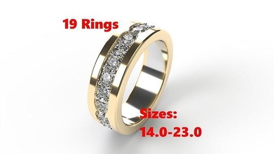 squillare 0259 donna gioielleria stampabile nozze fidanzamento brillante diamante oro moda bellezza platino bianca diamant anelli 3d print model - Mito3D
