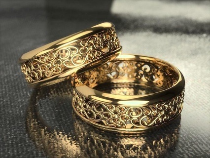 ring 0260 jewelry luxury wedding elegant fashion platinum romance printable shining precious gold valentine silver sterling rings 3d print model - Mito3D
