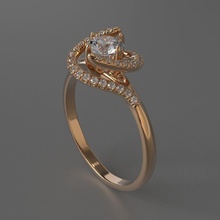 ring 027 jewelry diamong printable engagem jewellery diamond gold silver wedding engagement stone sapphire ruby rhino cad fashion emerald rings 3d print model - Mito3D