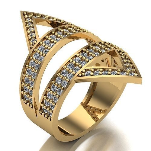 anel 036 02 ouro joalheria prata diamante jóias jóia noivado casamento moda pingentes onça lira argolas 3D print model - Mito3D