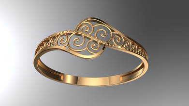 ring 04 diamond gold jewelry wedding men women precious engagement designer rings 3d print model - Mito3D