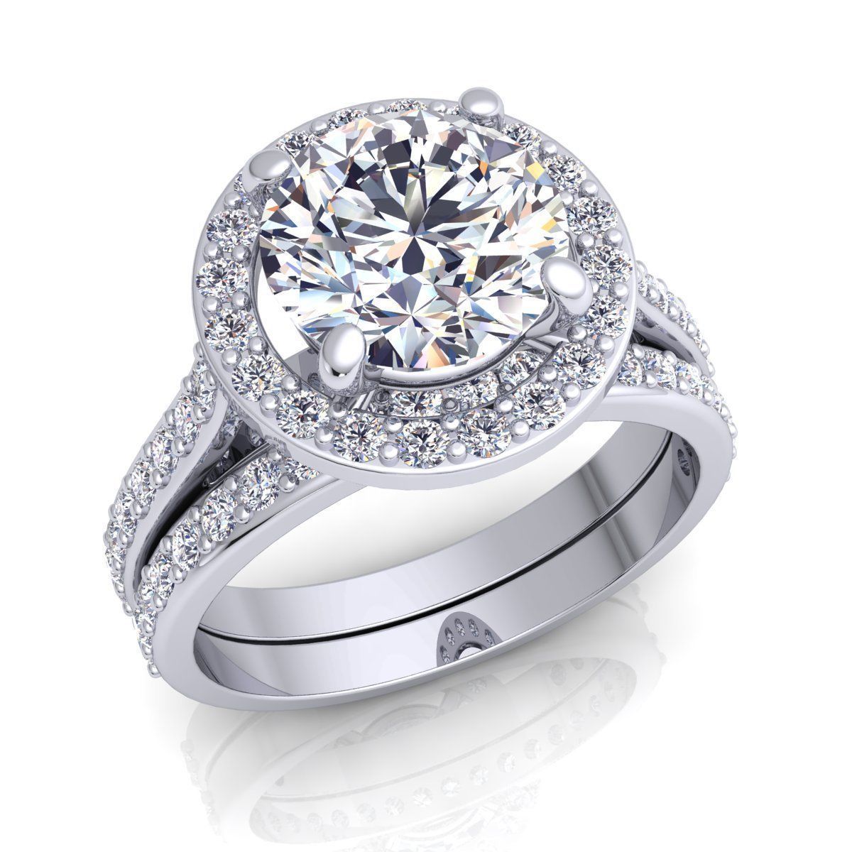 squillare 06 gioiello nozze fidanzamento gioielleria stampabile diamante argento oro engagement moda sterlina brillante cad bellezza pendente collana anelli 3D print model - Mito3D