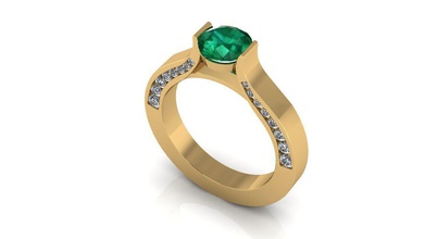 ring 10050 jewelry jewel diamond engagement jewellery gold rings 3d print model - Mito3D