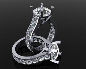 squillare 10 gioielleria lusso elegante gemma oro argento nozze diamante orecchino braccialetto collane pendente rinoceronte accessorio bellezza moda design gioiello anelli 3d print model - Mito3D