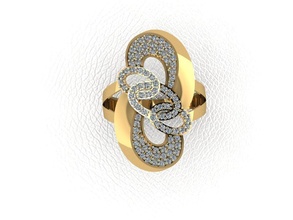 Ring 101 Gold Mode Schönheit Diamant Hochzeit Juwel Schmuck engagem Ringe 3d print model - Mito3D