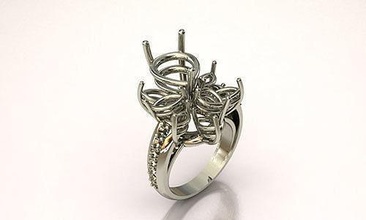 anel 10 joalheria luxo prata presente imprimível diamante ouro jóias 3dprint argolas jóia moda 3d print model - Mito3D