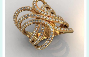 ring 10175 jewelry jewellery gem diamond jewel gold rings 3d print model - Mito3D